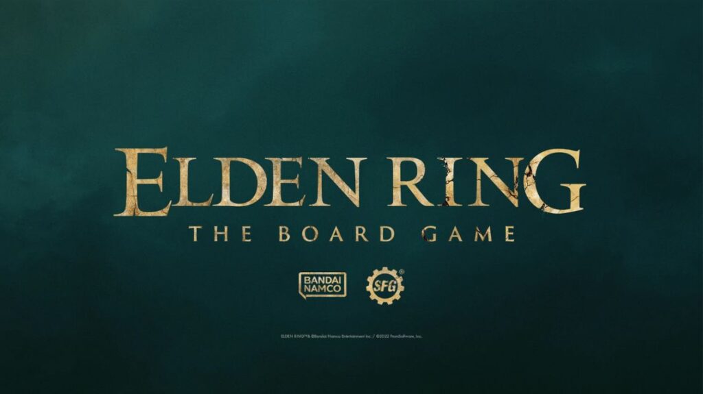 Anúncio da Bandai Namco / SFG para o Elden Ring Board Game.