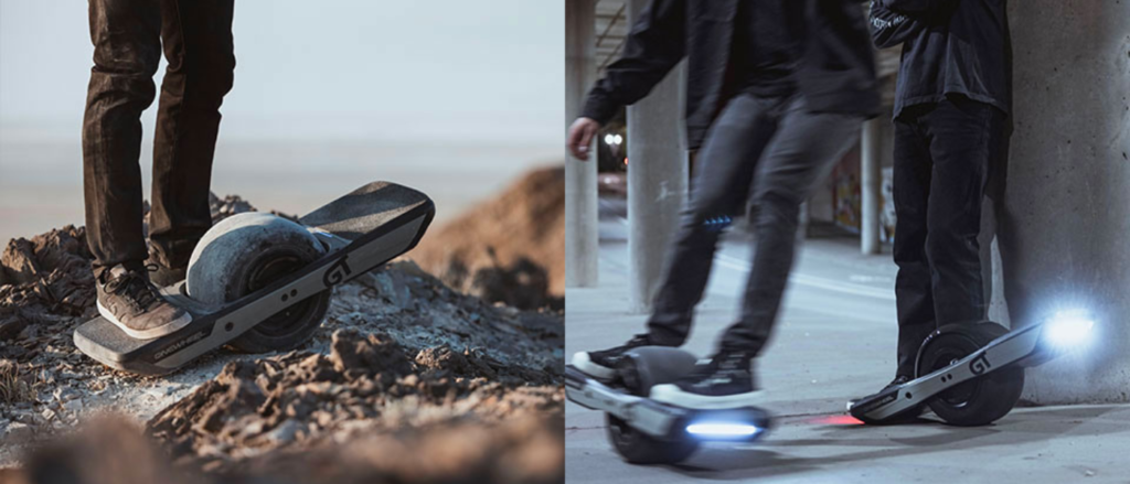 Pessoas andando no Onewheel GT