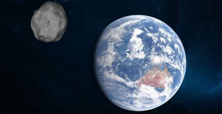 Imagem de um asteroide