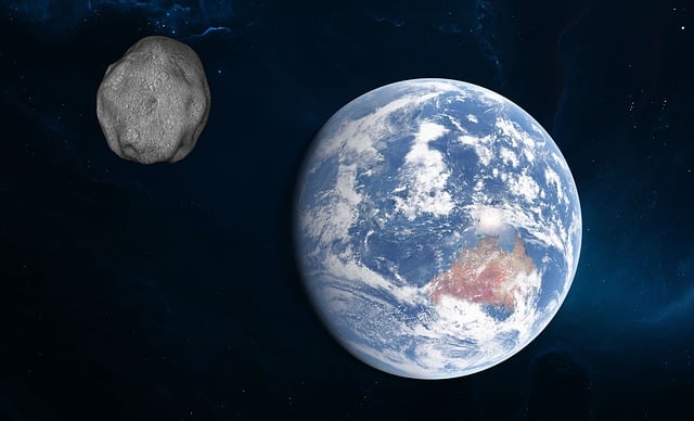 Imagem de um asteroide